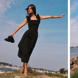 FREE PEOPLE ruffle me up midi dress